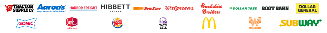 Nearby national retailers